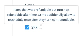 Extra Rate Semi-Flex filter option description